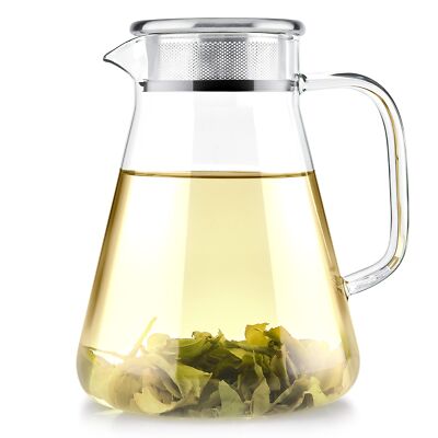 One-Touch Tea Maker 2-in-1 Teapot and Kettle with Stainless Steel Filter Lid ...