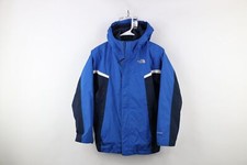 The North Face Boys Large Hyvent Nimbo 2 In 1 Triclimate Hooded Jacket Blue