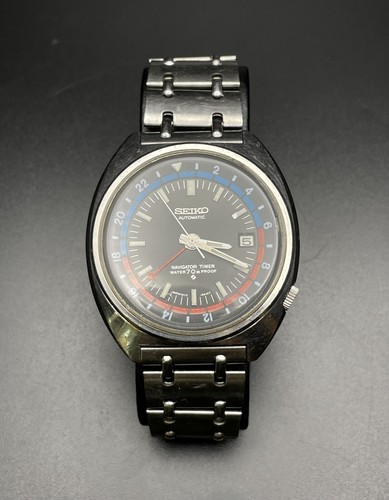 Vintage 1970 SEIKO Navigator Timer Automatic GMT Watch, Runs Perfectly |  eBay