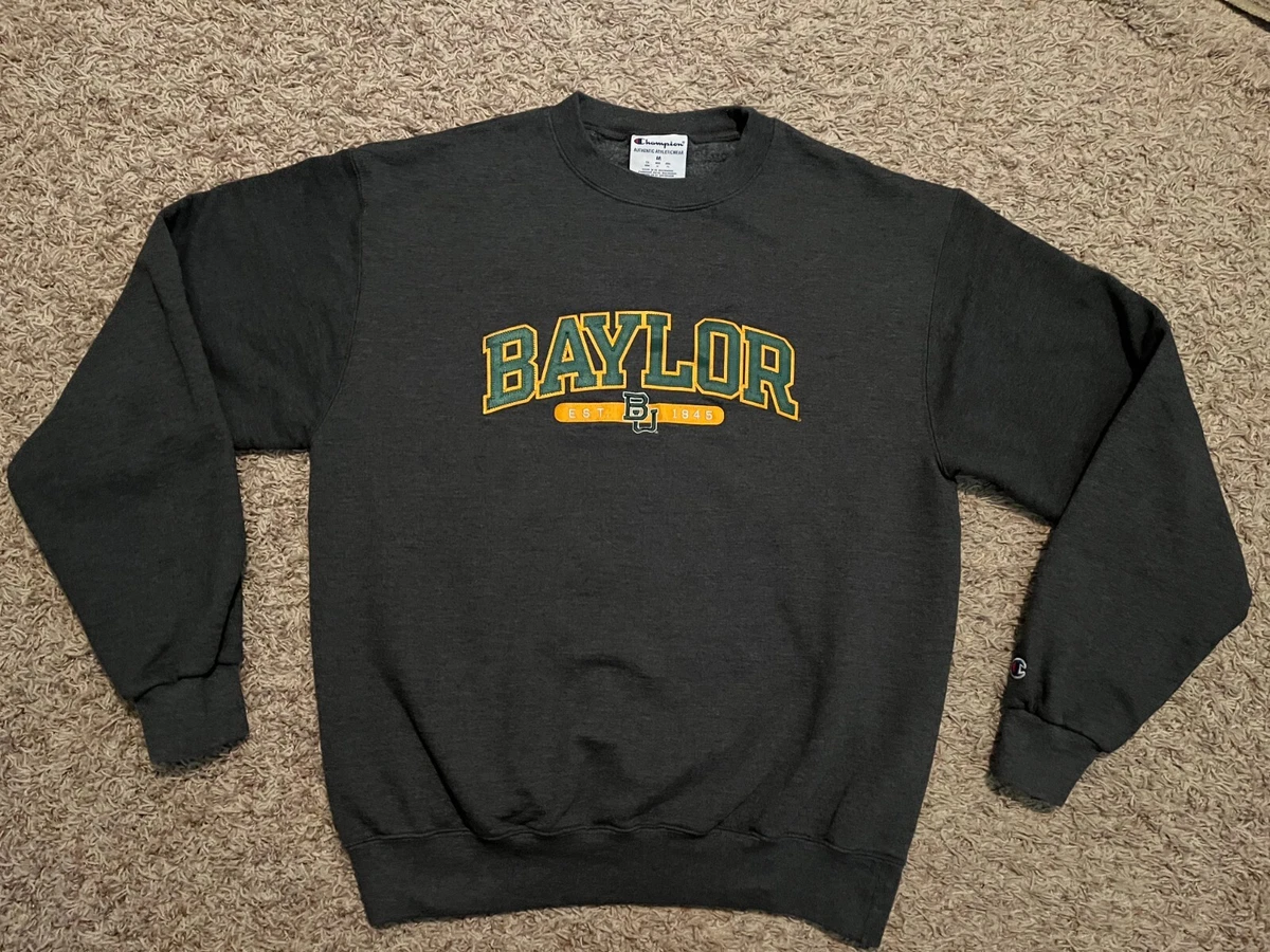 Ivysport Baylor University Bears Crewneck Sweatshirt - Heritage Charcoal Grey, Large, Officially Licensed