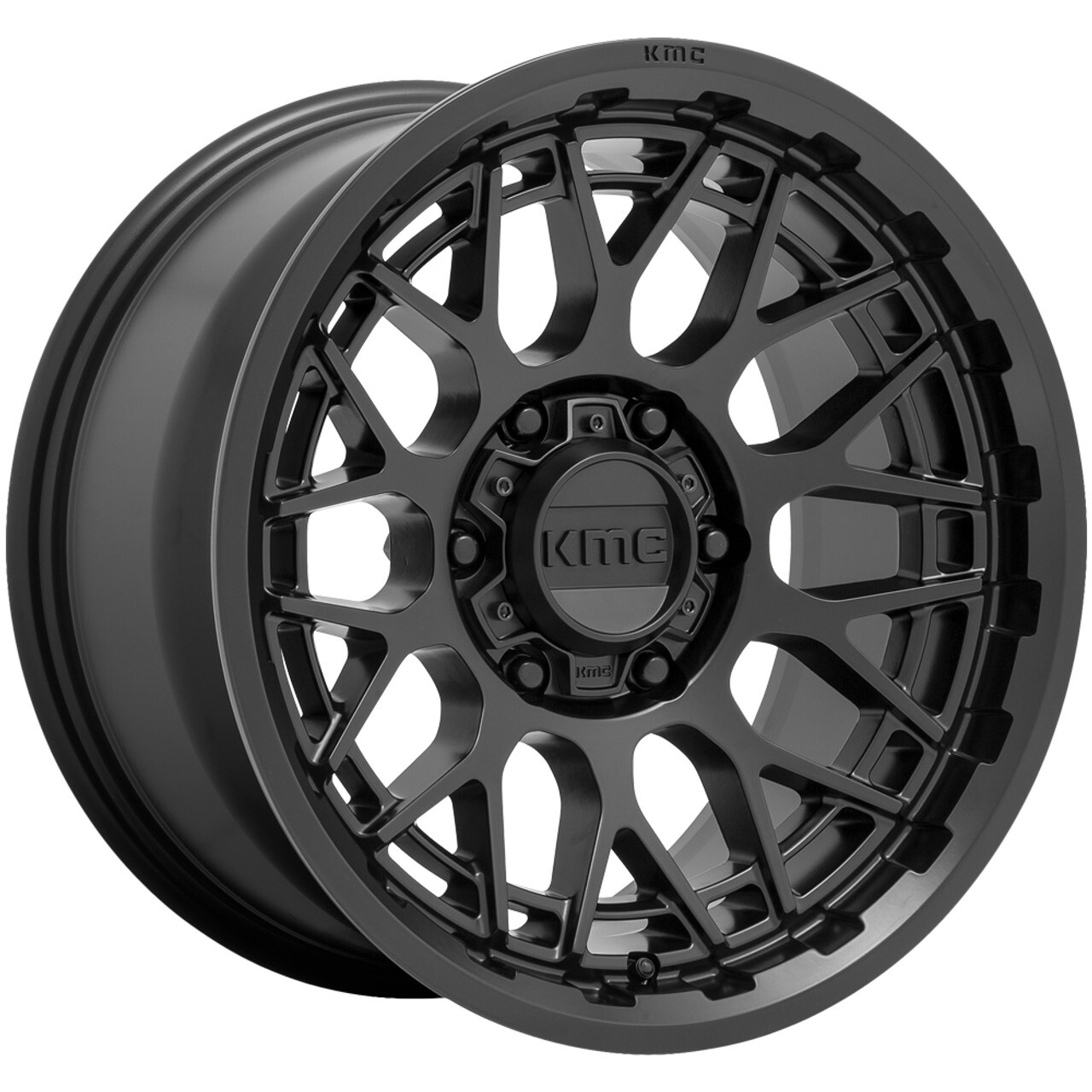 18x9 +0 KMC KM722 Technic 5x5.0 Satin Black Wheels (Set of 4)