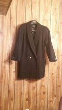 DONNY BROOK womens wool coat with 2 front pockets bkl size 14 gold buttons