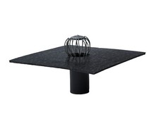 Flachdachablauf Fertiggarage + Laubfang, Bitumen-Flansch, Dachgully, 60 mm