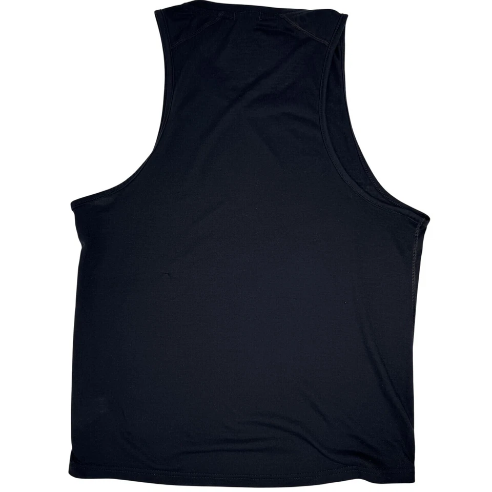 Camiseta sin mangas Brooks para correr entrenamiento atlético correr feliz negra para hombre pequeña Foto 2 de 4