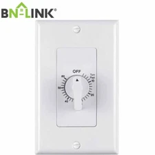 BN-LINK Heavy Duty 60-Minute In-Wall Spring Loaded Countdown Timer, Mechanical