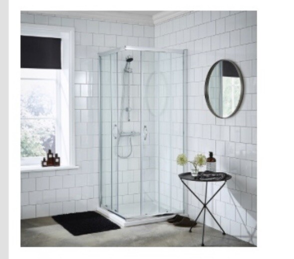 Nuie Ella Corner Entry Shower Enclosure 760mm x 760mm 5mm Glass eBay