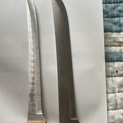 4 Signed OLD HOMESTEAD Knife Lifetime Cutlery Wood Handles set w/sharpener antq? - Picture 17 of 17