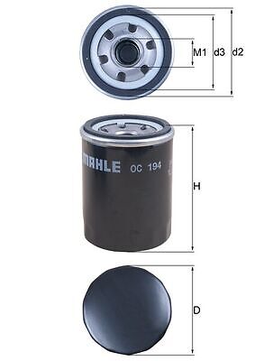 Mahle Original OC194 ÖLfilter FüR Fiat Kia Infiniti Nissan Mazda Ford Usa-image