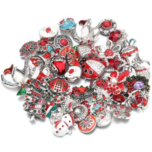 Rhinestone Snap Button Multicolor Buttons DIY Bracelet Necklace 18mm 10Pcs/Lot - Picture 10 of 50