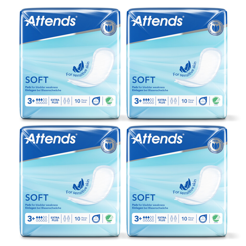 10 x Attends Soft 3 |Extra Plus |Unisex Incontinence Pads | 1 Pack of 10 - Image 4