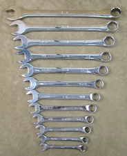 SK TOOLS USA FULL POLISH CHROME SAE COMBINATION WRENCH SET 3/8" - 1-1/16" S-K