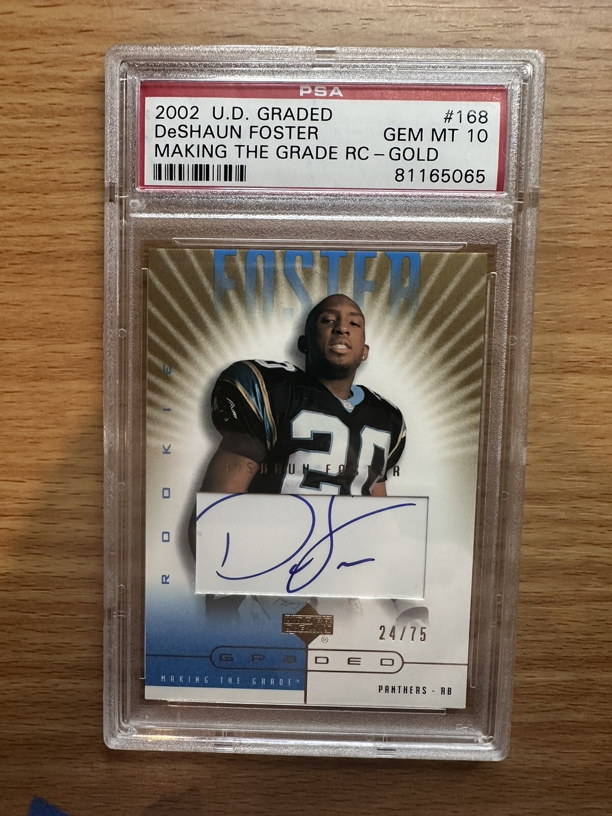 DeShaun Foster Upper Deck Graded #168 Making the Grade RC-Gold