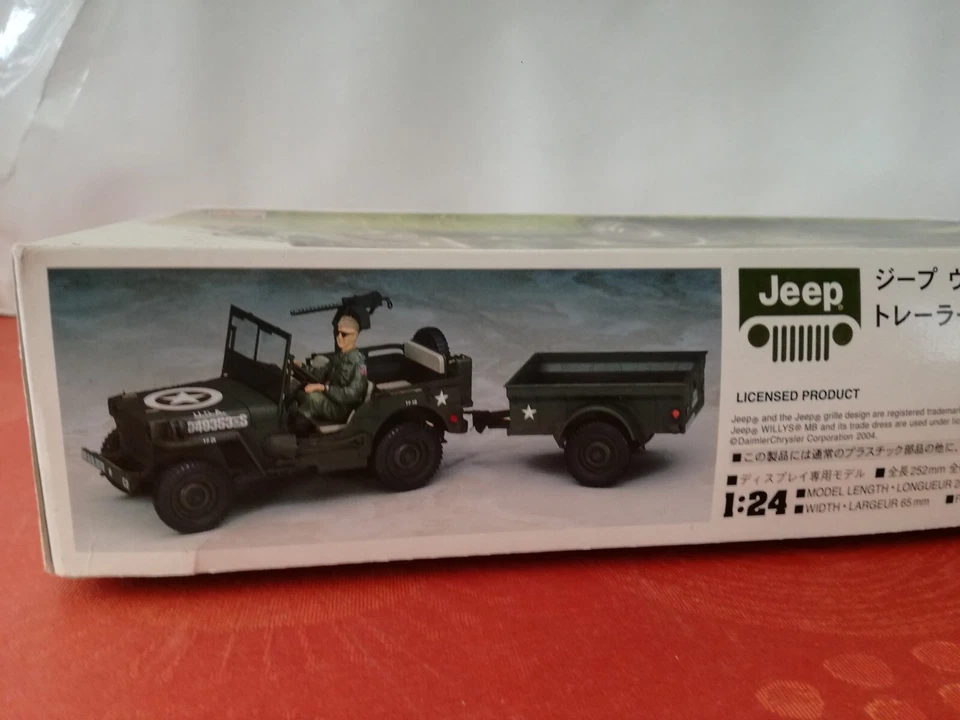 Hasegawa 20221 1/24 Willys MB Jeep w/Trailer - KIT 1/24 - Immagine 2 di 4