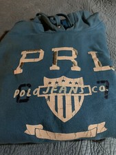 VTG 90s Ralph Lauren Polo Jeans Co Size Medium Hoodie Sweatshirt