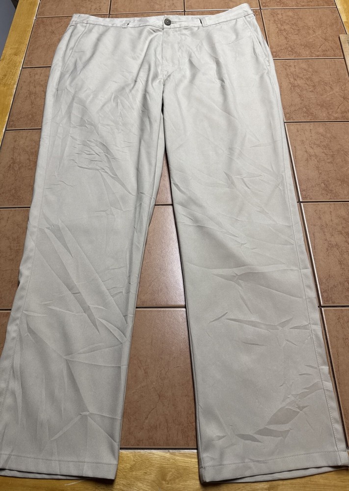 Mizzen + Main Baron Athletic Tapered Performance Pants in Beige Sz 36x30 for Men