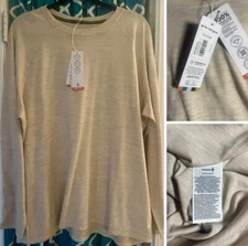 SmartWool Classic Thermal Base Layer Crew Top Women's (Size 3x) Almond Heather