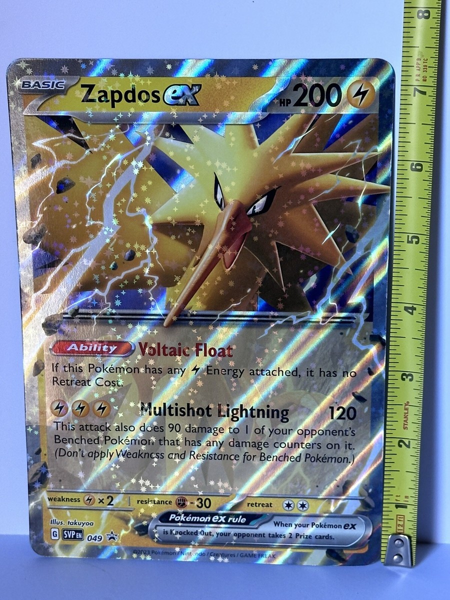 Pokemon 151 - Zapdos ex (SVP 049) Black Star Promo - JUMBO