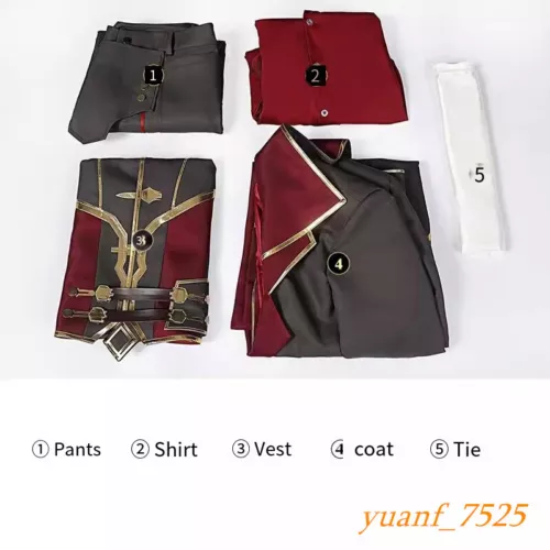 LOL League of Legends Arcane Hilko Cosplay Suit Game Halloween Costume 4813 New - Picture 24 of 24
