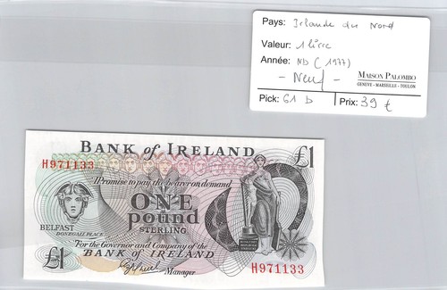 BANKNOTE Ireland North - 1 Pound - ND (1977) - New