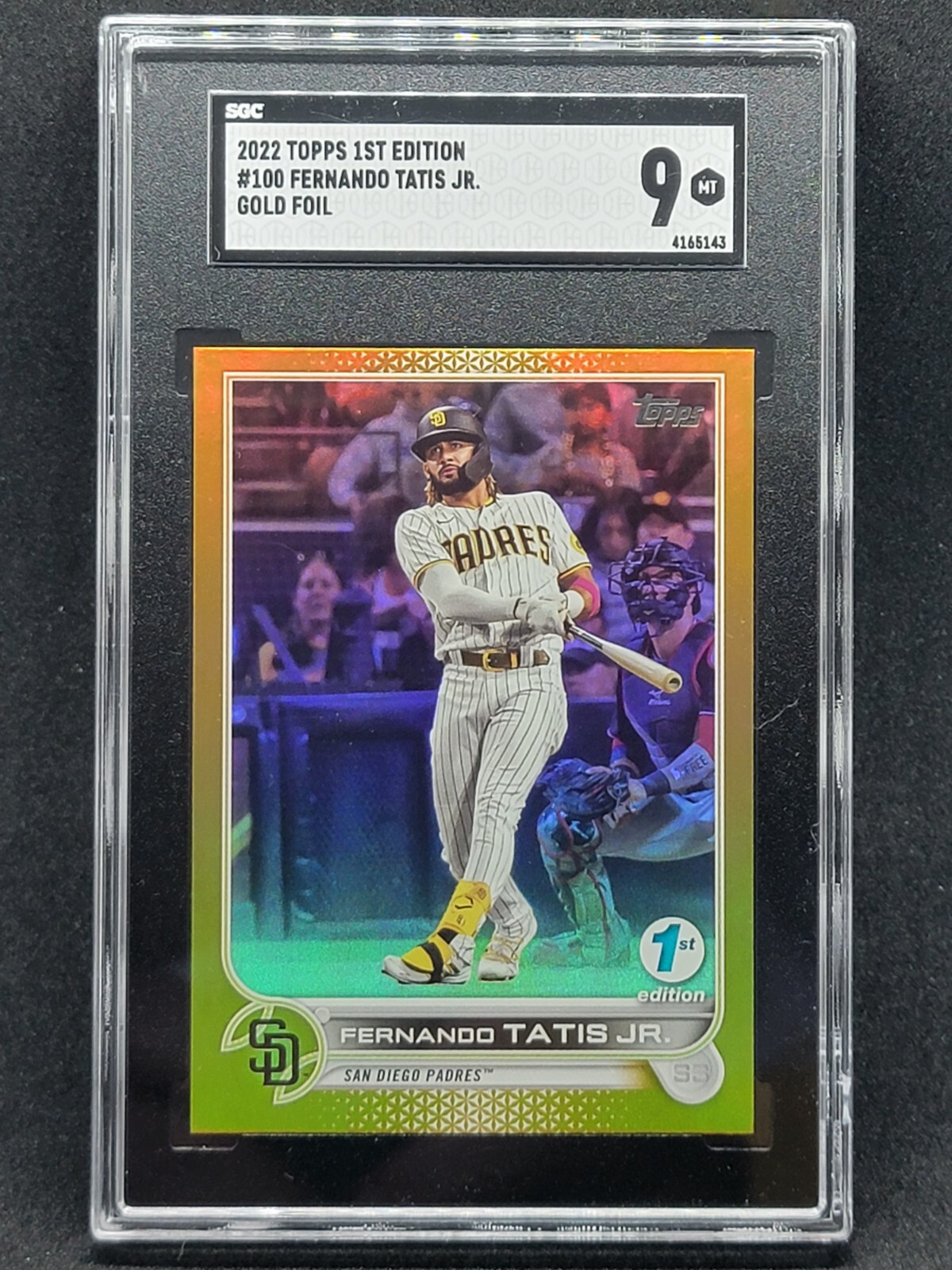 Fernando Tatis 2022 Topps Series 1 1st Edition Gold Foil Parallel #100 SGC 9