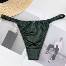 5er Pack Sexy Damen Satin Unterwäsche Unterhose Slips T zurück Bikinis Dessous