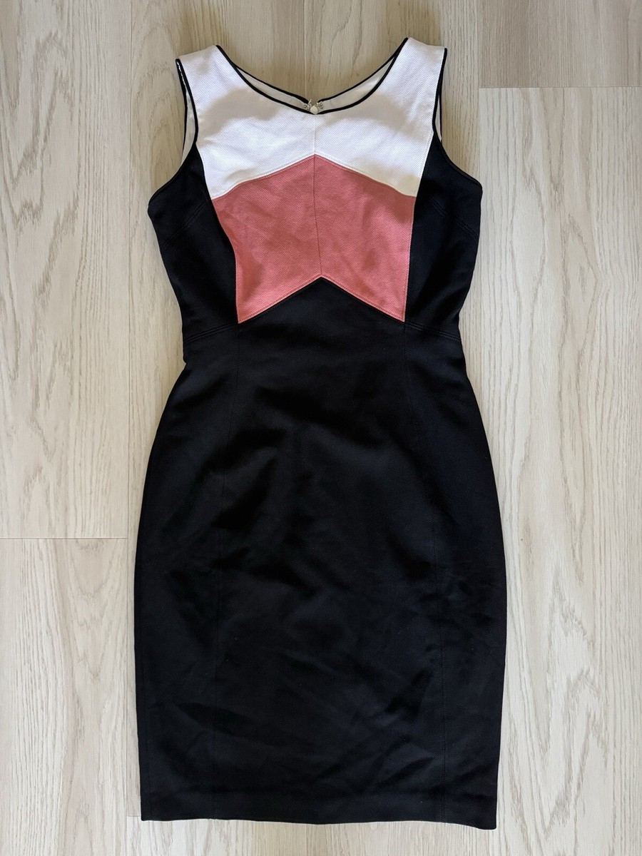 black white color block dress Dress, Halter Neck Dress, Retro Black and White Mod 2 Tone A-line Sleeveless Two-tone Dress, Sizes XS-2XL The flowing bottom is made from 100% OEKO White House Black Market Color