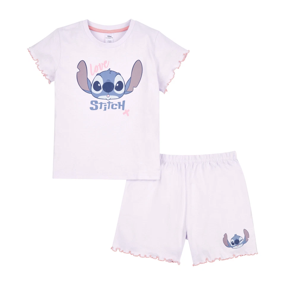 Disney Lilo & Stitch Niñas Conjunto de Camiseta y Pantalones Cortos, Ropa de Costura para Niñas - Imagen 1 de 4