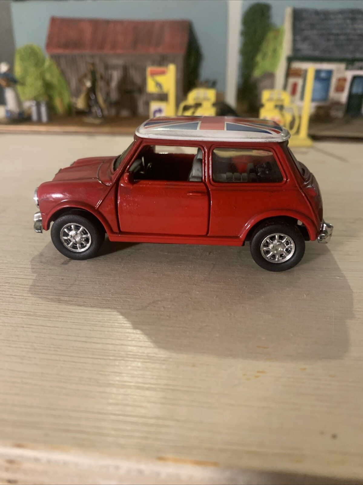 New Ray Mini Cooper 1959 Red -  1:43 Scale - Go Flag Good Condition