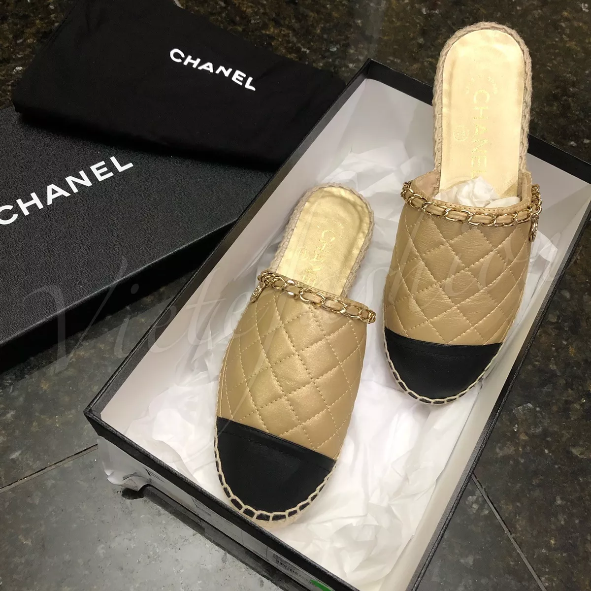 Chanel slip shop on mules