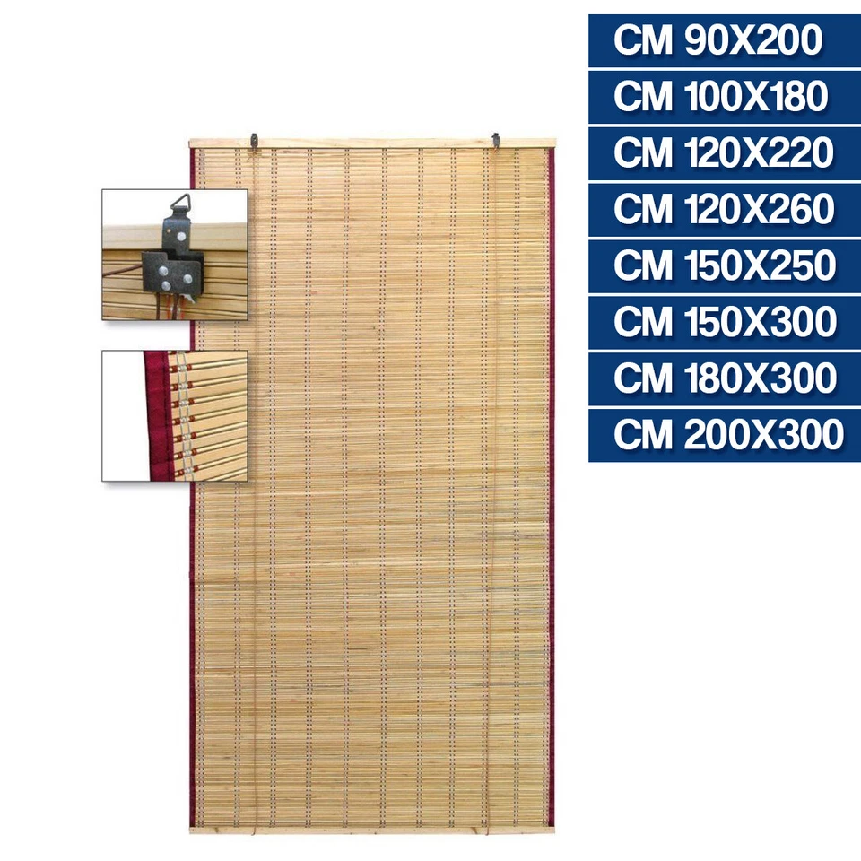 ARELLA TENDA IN BAMBU STUOIA OMBREGGIANTE CARRUCOLA DA ESTERNO FINESTRE 28945V
