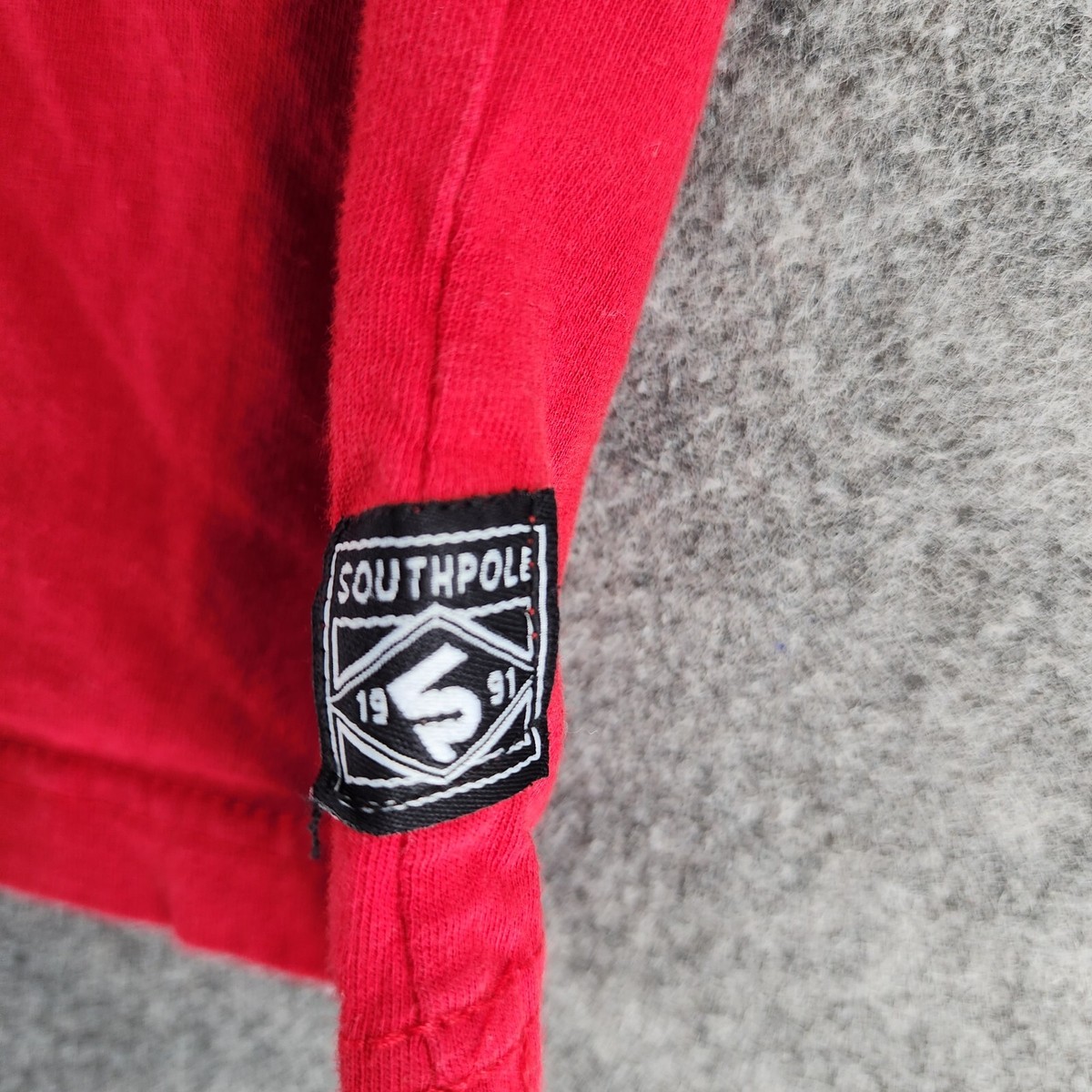 Southpole Shirt Mens Medium Short Sleeve Black Red White | eBay