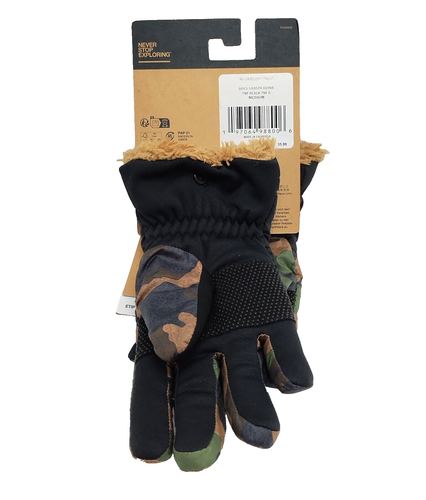 THE NORTH FACE Boys Shasta Camo Gloves Medium 8/9 Years TNF - NWT - Picture 4 of 6