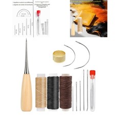 Kit de Réparation Cuir BINJCE – Aiguilles, Fil Ciré, Outils de Couture