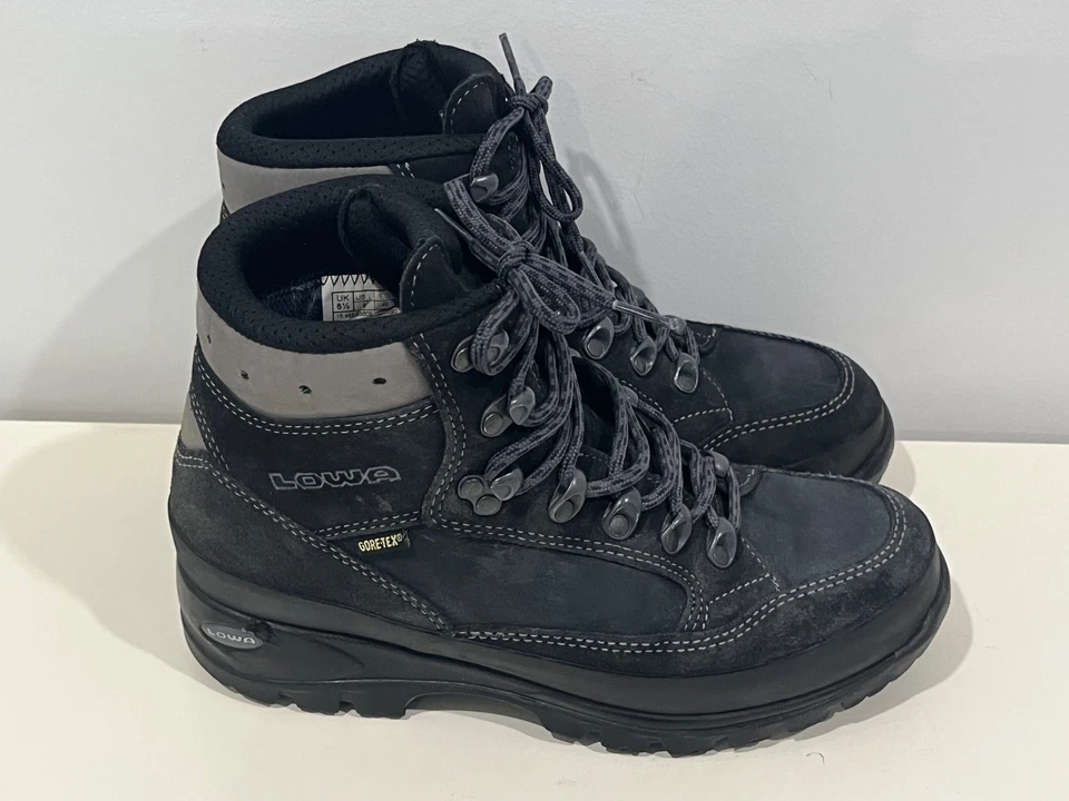 Lowa Mujer Oberalp Senderismo Botas de Cuero Mujer 8 Azul Trekking Impermeables $280 Foto 3 de 4