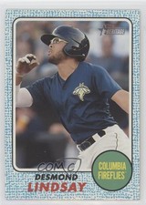 2017 Topps Heritage Minor League Edition Blue 52/99 Desmond Lindsay #40 fm0