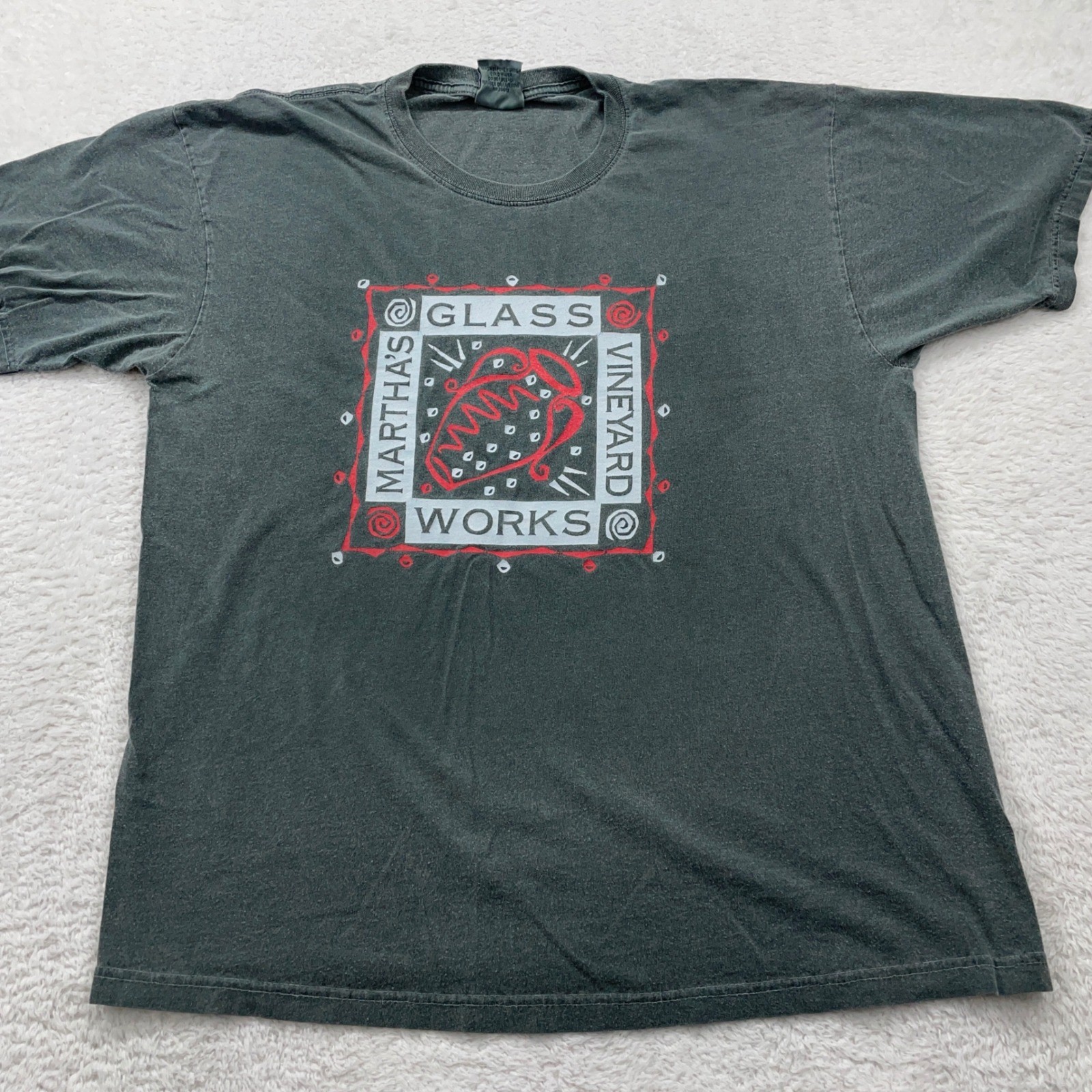 Martha's Vineyard Glassworks T-Shirt Mens Large Graphic Tee Anvil Pre-Shrunk