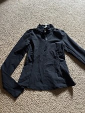 alo yoga Alosoft 1/2 Zip Rapid Pullover in Black, Small, orig 128