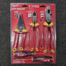 Milwaukee 48-22-2215 5 PC 1000V Insulated Hand Tool Set Pliers Screwdrivers NEW