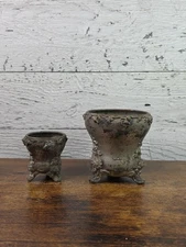 Barbour Silver Co. Quadruple 3 Footed Silver Urn, Vase, Garden Ornament. 3¾"/2½"