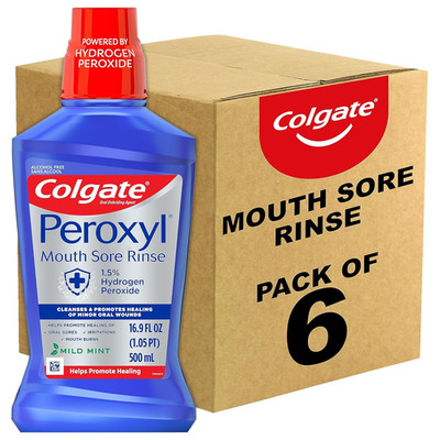Colgate Peroxyl Antiseptic Mouthwash and Mouth Sore Rinse, 1.5% Hydrogen Peroxid