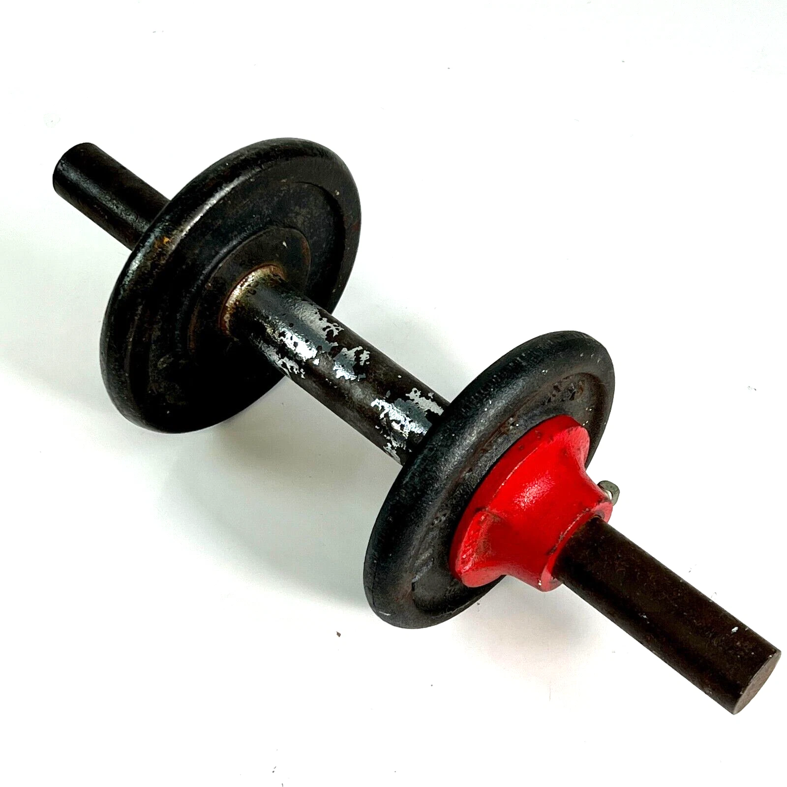 York Barbell Round Dumbbell Lockdowns 2.5 Lbs Black & Red Iron