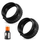 2 Pack Mason Jar and Blender Adapter, Wide Mouth Glass Cup Blender Adapter wi...