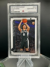 2025-26 Topps Flagship #202 Dylan Harper Rookie Spurs gema clasificada como nueva PTA 10🔥