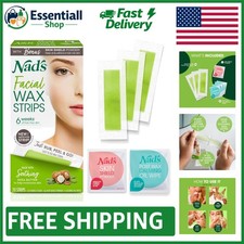 Gentle Facial Hair Removal Wax Strips - 20 Strips  Calming Oil for Smooth Skin