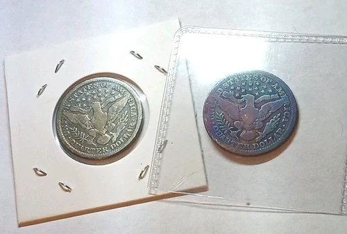 1908 O New Orleans Barber Quarter Lot Of 2 🔥 90% Silver #37