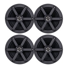 JVC 6.5" 100 Watt OEM Replacement 2-Way Marine Black Boat Audio Speakers Qty 4 
