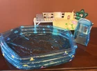 Vintage 2003 Barbie Cali Girl Pool Playset B5205 Tested Pool Holds Air