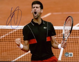 Novak Djokovic Signed 8x10 Tennis Photo AUTO BAS Beckett