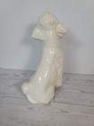 White Glossy Porcelain Poodle Dog Figurine Ceramic, 7in — photo 4