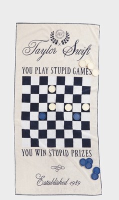Taylor Swift ☀️ CHECKER GAME TOWEL 🏖️ beach pool summer game
